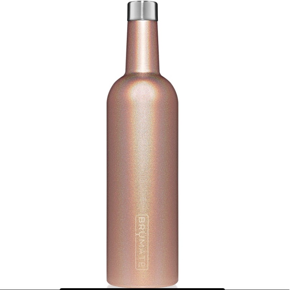 BRÜMATE WINESULATOR™ 25oz WINE CANTEEN - GLITTER ROSE GOLD